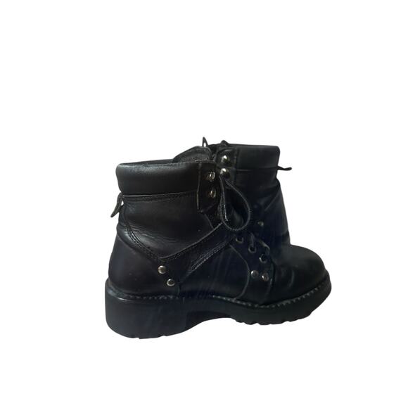 Xelement Womens Ultimate Leather Steel Toe Lace-Up Motorcycle Biker Boots Sz 8 M - Picture 10 of 10